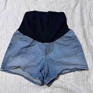 Ingrid & Isabel Midi Maternity Jean Shorts
